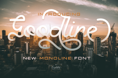 Goodline | Monoline font + Extras