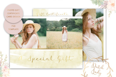 PSD Photo Gift Card Template #30