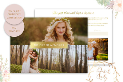 PSD Photo Gift Card Template #32
