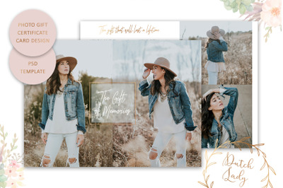 PSD Photo Gift Card Template #33