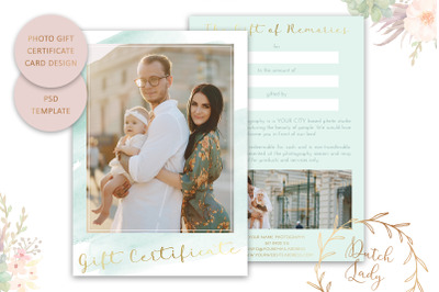 PSD Photo Gift Card Template #34