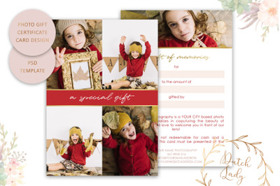 PSD Photo Gift Card Template #35