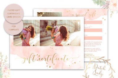 PSD Photo Gift Card Template #43
