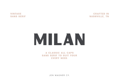 Milan | A Vintage Sans Serif