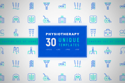 Physiotherapy Icons Set | Concept
