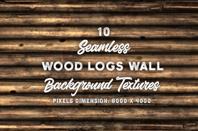 10 Wood Logs Wall Background Textures