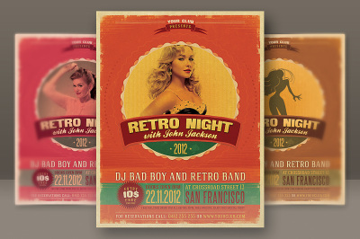 Retro Style Party Flyer