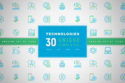 Technologies Icons Set | Concept