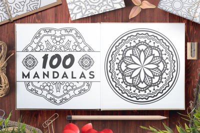 100 Vector Mandala Ornaments