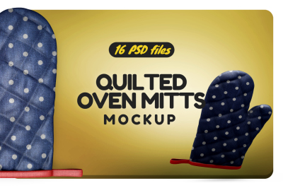 Quilted Oven Mitts Mockup