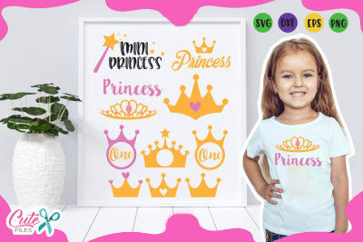 Princess Crown  Monogram svg for crafters