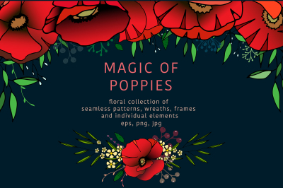 Magic of poppies - floral collection