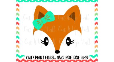 Fox Svg, EPS, DXF, PDF, Print and Cut Files, Silhouette Cameo, Cricut & More.