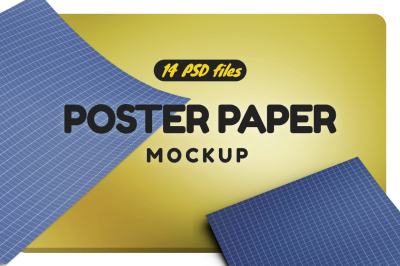 Realistic Paperposter Mockup