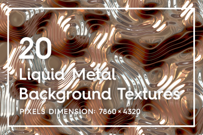 20 Seamless Liquid Metal Background Textures