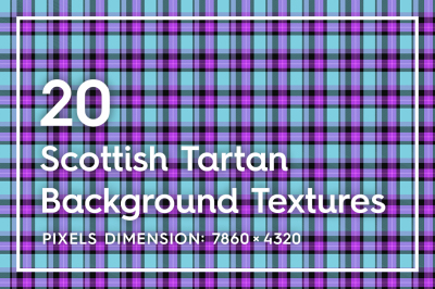 20 Seamless Scottish Tartan Background Textures