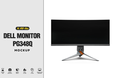 Dell Monitor PG348Q Mockup