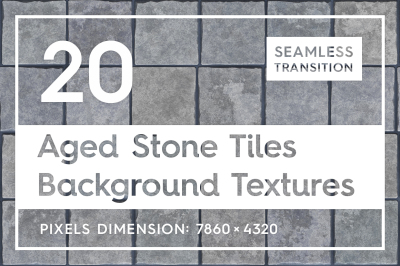 20 Aged Stone Tiles Background Textures