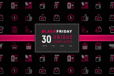 Black Friday Icons Set | Concept