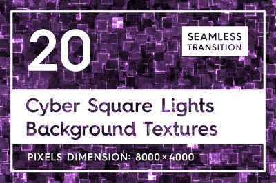 20 Seamless Cyber Square Lights Background Textures