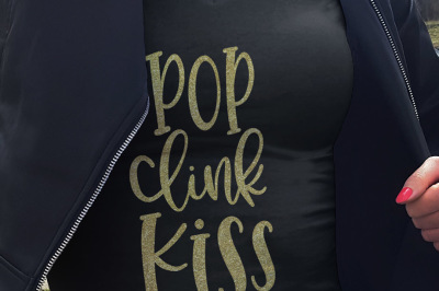 Pop Clink Kiss - Hand Lettered SVG