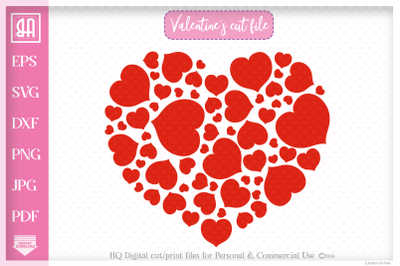 Love  hearts svg - Valentine Svg - Valentine hearts SVG - hearts SVG file -Silhouette Cut Files - DIY - Svg - Dxf - Eps - Png - Jpg - Pdf