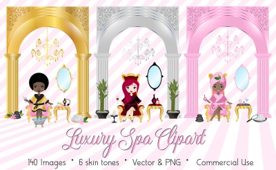 Luxury Spa Day Clipart