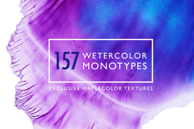 Big watercolor monotypes pack.