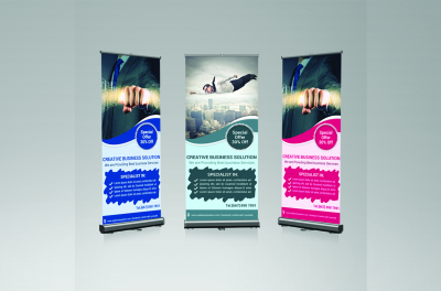 business roll up banner