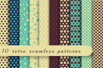 Retro seamless patterns