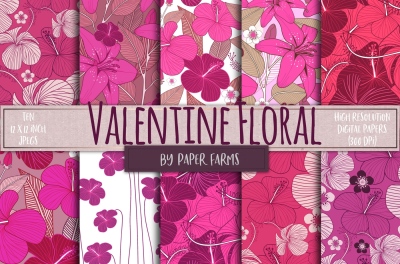 Valentine's Day floral backgrounds 