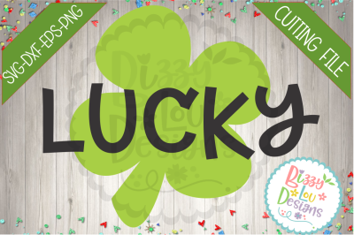 Lucky SVG EPS DXF PNG cutting file