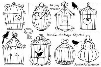 Doodle Birdcage ClipArt