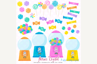 Pastel Candy Clipart