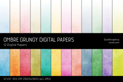 Ombre Grungy Texture Digital Papers