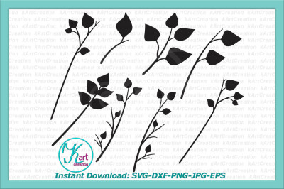 tree branch svg, tree branches svg, tree branch set svg, twigs leaves