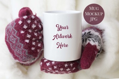 Mug mockup -woman holding mug