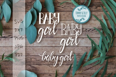 Baby Girl x 3 Cutting File SVG PDF PNG DXF JPG