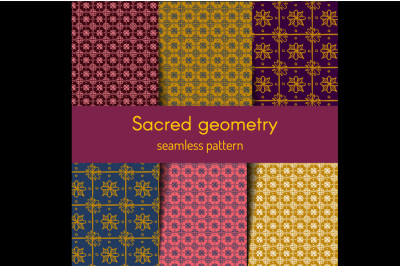 Set of 6 arabic seamless patterns