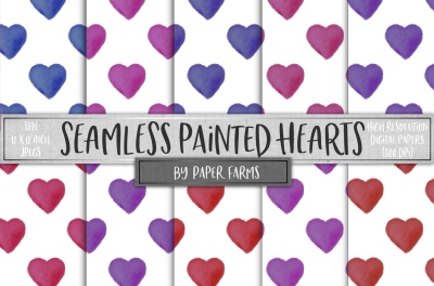 Seamless heart patterns 