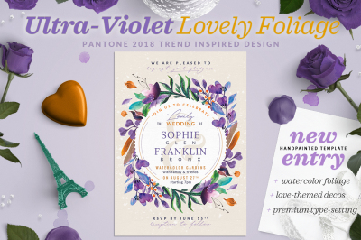 Ultra-Violet Lovely Foliage Card III