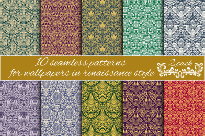 Renaissance seamless patterns Pack 2