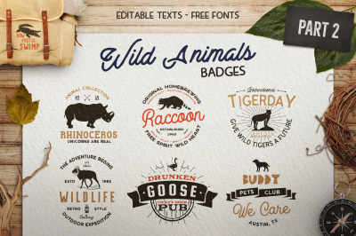 12 Wild Animals Badges [Part 2]