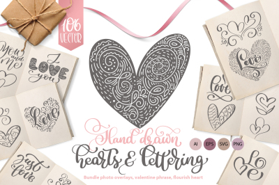 Valentines Hand Drawn Vector Collection