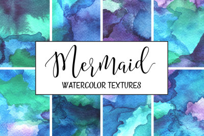 Mermaid Watercolor Textures