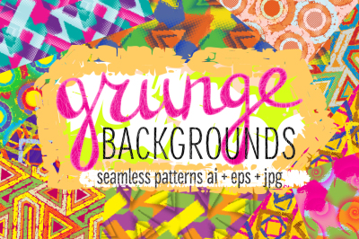 10 grunge colorful patterns