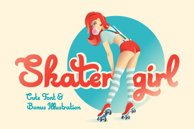 Skater Girl font + Bonus