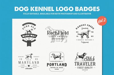  Dog Kennel Logo Badges Vol.2