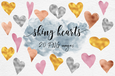 Shiny Hearts Clipart