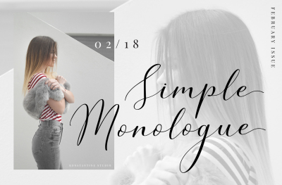 Simple Monologue - Beauty Font